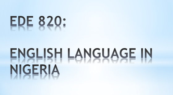 English Language in Nigeria