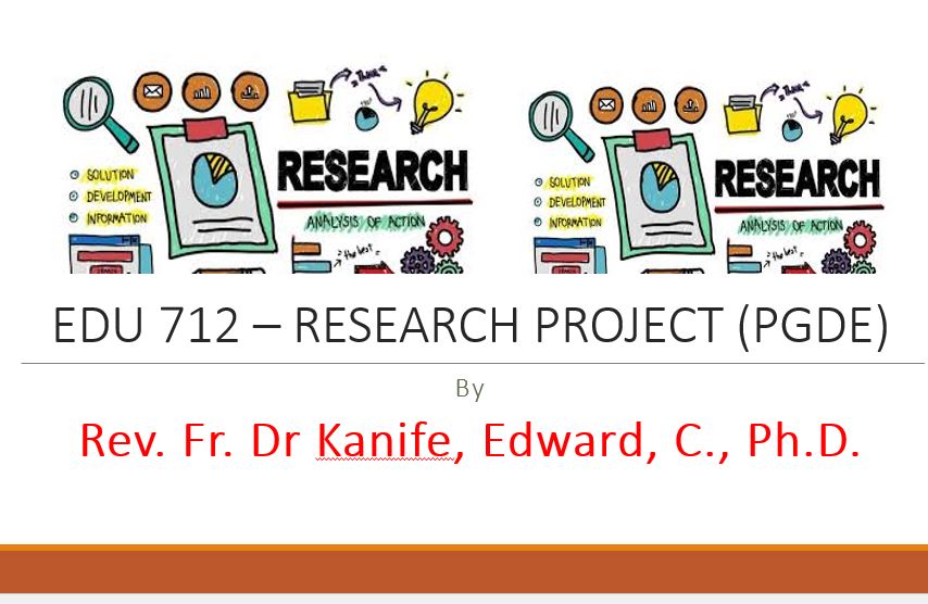 RESEARCH PROJECT PGDE