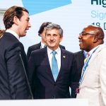 GOUNI VC with the Austrian Prime Minister Sebastian Kurz during the signing of an MoU with the Austrian Government